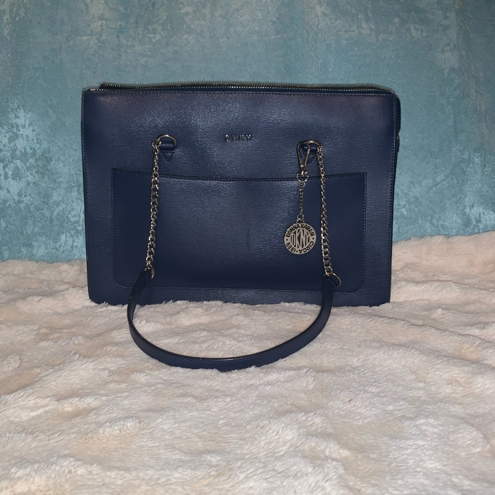 Blue DKNY purse